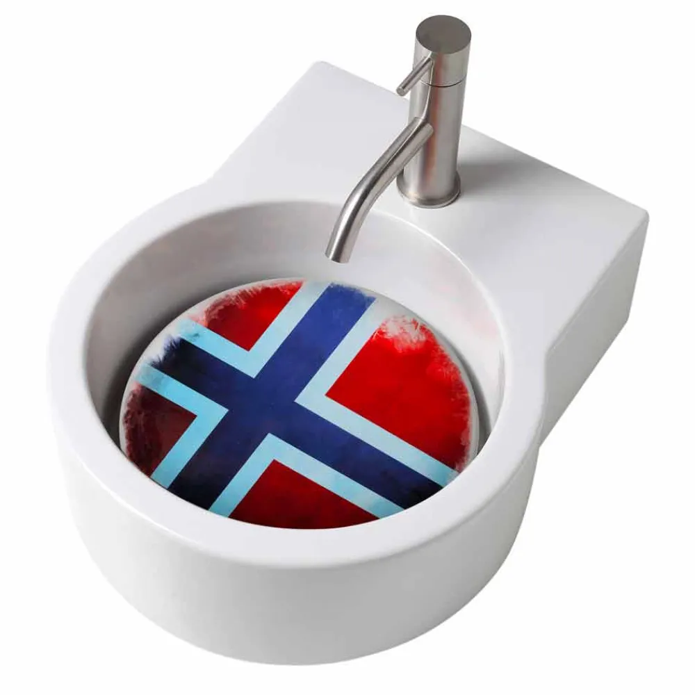 Viadurini Bathroom Keramikwaschbecken-Arbeitsplatte Design Waschbecken / Suspension in Italien Tor gemacht