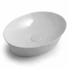 Viadurini Bathroom Keramikwaschbecken-Arbeitsplatte Oval Modern Design Keramik Waschbecken Made in Italy - Zarro