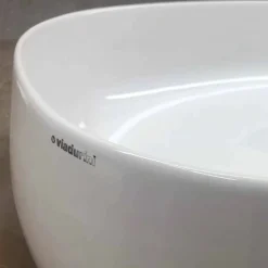 Viadurini Bathroom Keramikwaschbecken-Arbeitsplatte Oval Modern Design Keramik Waschbecken Made in Italy - Zarro