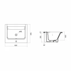 Viadurini Bathroom Keramikwaschbecken-Arbeitsplatte und Wandeinsatz aus Keramik Satri in modernem Design