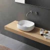 Viadurini Bathroom Keramikwaschbecken-Arbeitsplatte Waschbecken in weißer Keramik Modern Oval Design - Tune3