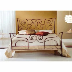 Viadurini Night Design Maßgeschneiderte Möbel|Schmiedeeisen Doppelbetten-Ares Doppelbett aus Schmiedeeisen in Design