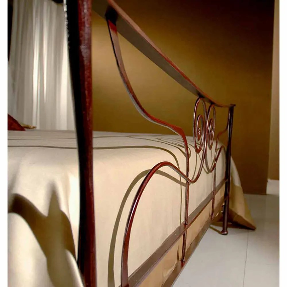 Viadurini Night Design Maßgeschneiderte Möbel|Schmiedeeisen Queen Size Bett-Ares Jugend Queen Size Bett aus Schmiedeeisen in Design