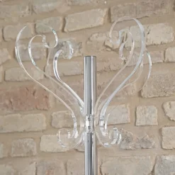 Viadurini Living Garderobenständer-4-armiger Kleiderständer aus Stahl und transparentem Acryl - Gloriano