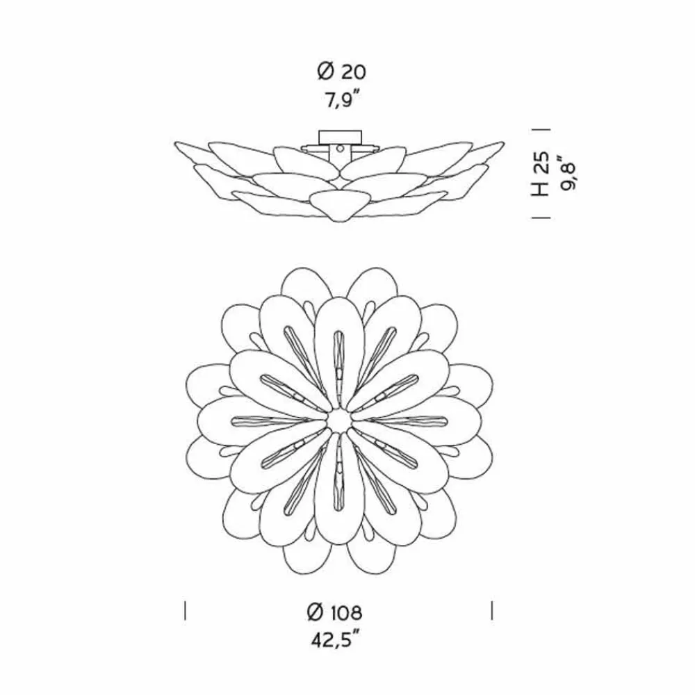 Viadurini Lighting Moderne Deckenleuchten-Artisan Deckenlampe aus venezianischem Rauchglas, Made in Italy - Minos