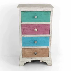 Viadurini Living Kommoden-Artisan Kommode mit 4 Schubladen aus weißem Holz Made in Italy - Manhattan