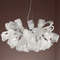 Viadurini Lighting Moderne Kronleuchter-Artisan Kronleuchter mit 21 Lichtern aus venezianischem Glas, Made in Italy - Diamonique