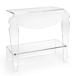 Viadurini Night Design Nachttische-Artisan Nachttisch im klassischen Design aus transparentem Plexiglas - Salino