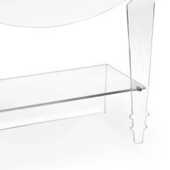 Viadurini Night Design Nachttische-Artisan Nachttisch im klassischen Design aus transparentem Plexiglas - Salino