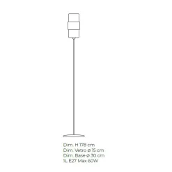 Viadurini Vetro di Venezia Murano Lampen|Moderne Stehlampen-Artisan Stehlampe aus venezianischem geblasenem Glas 30 cm - Satomi