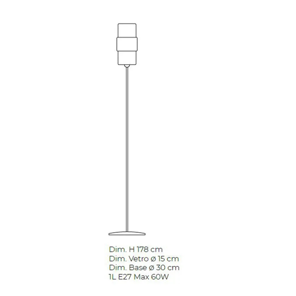 Viadurini Vetro di Venezia Murano Lampen|Moderne Stehlampen-Artisan Stehlampe aus venezianischem geblasenem Glas 30 cm - Satomi