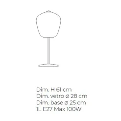 Viadurini Vetro di Venezia Murano Lampen|Moderne Tischlampen-Artisan Tischlampe aus geblasenem venezianischem Glas - Dalia Balloton