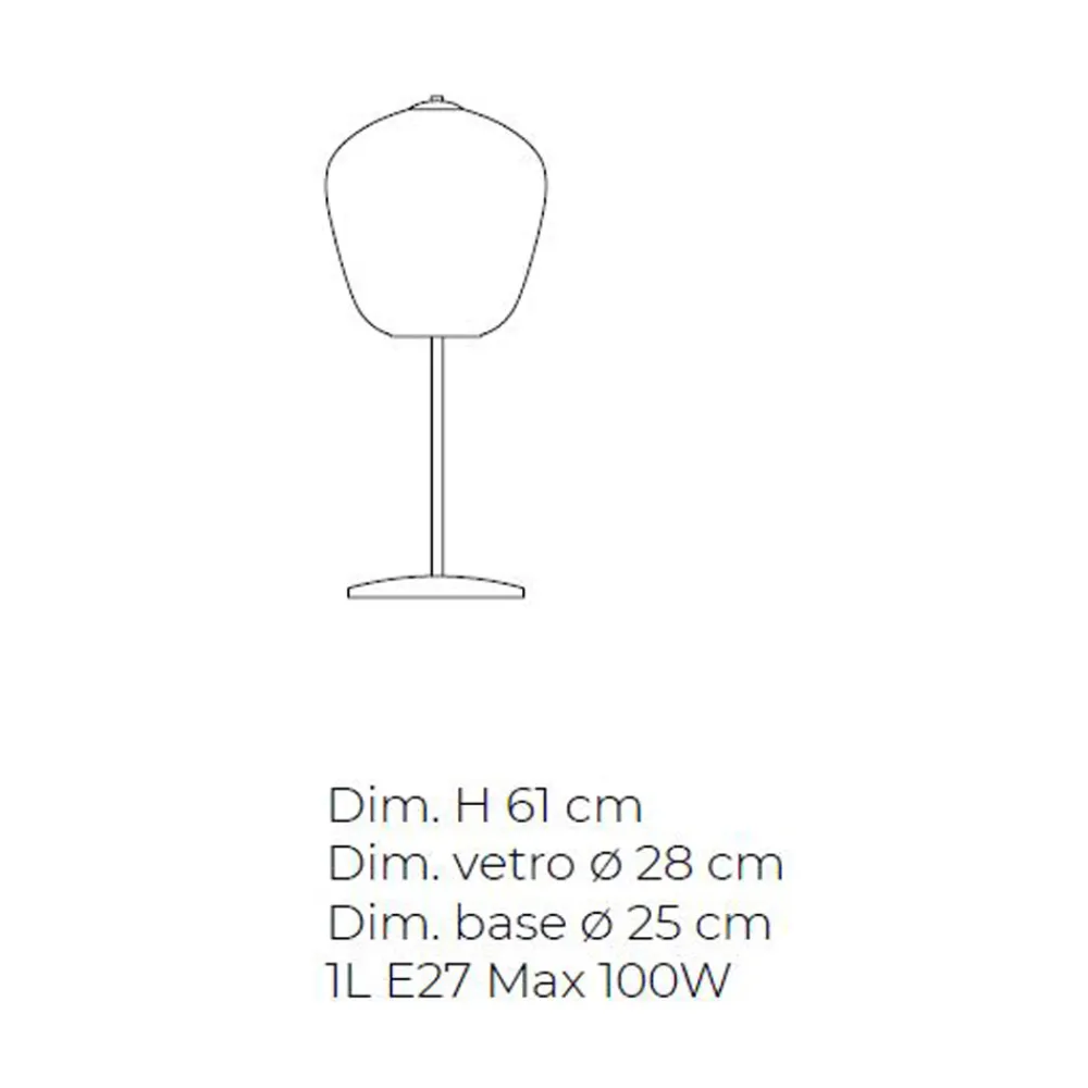 Viadurini Vetro di Venezia Murano Lampen|Moderne Tischlampen-Artisan Tischlampe aus geblasenem venezianischem Glas - Dalia Balloton