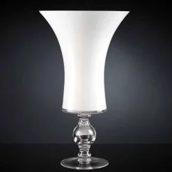 Viadurini Living Deko Vasen-Artisan Vase aus weißem mundgeblasenem Glas oder 24 Karat Gold Made in Italy - Canberra