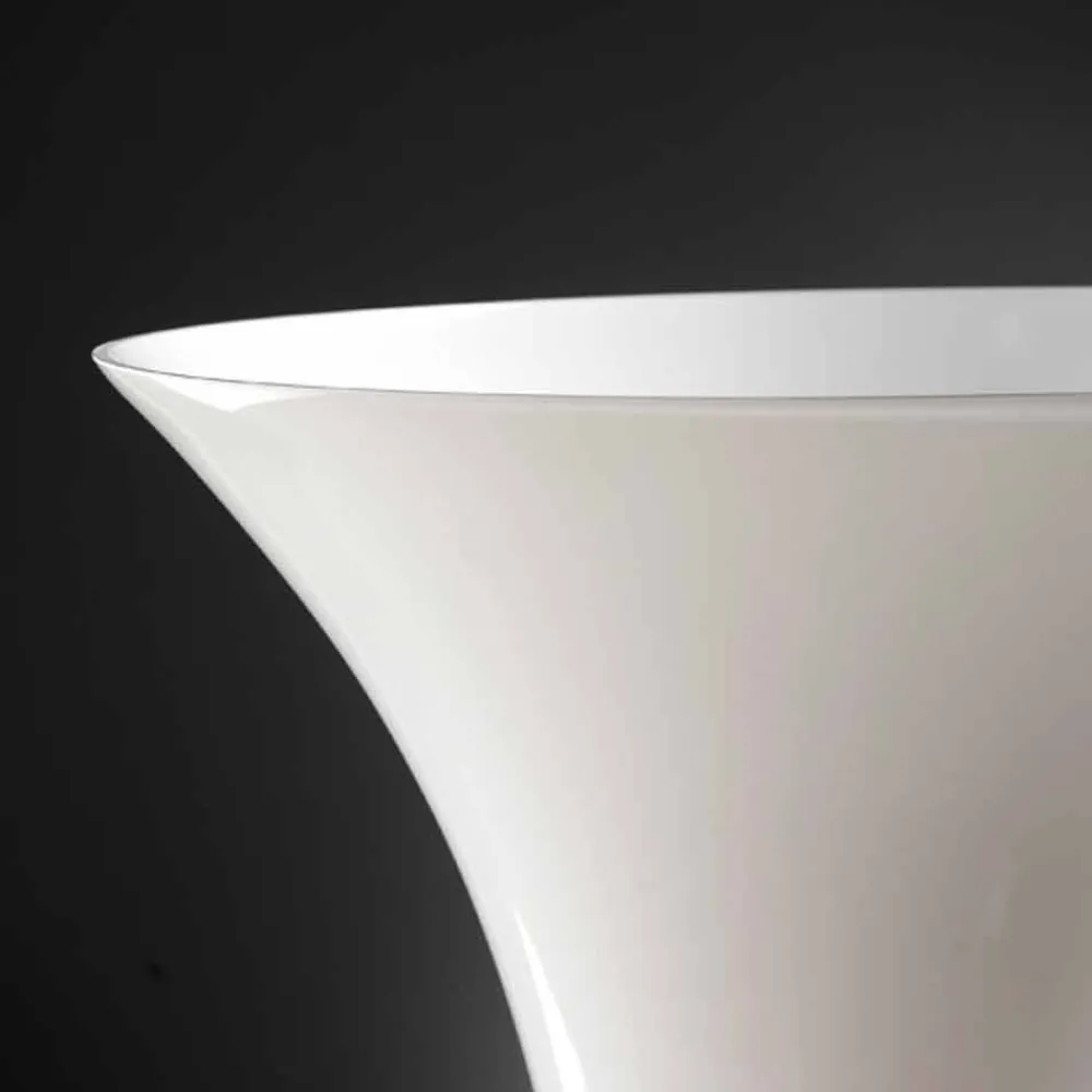 Viadurini Living Deko Vasen-Artisan Vase aus weißem mundgeblasenem Glas oder 24 Karat Gold Made in Italy - Canberra