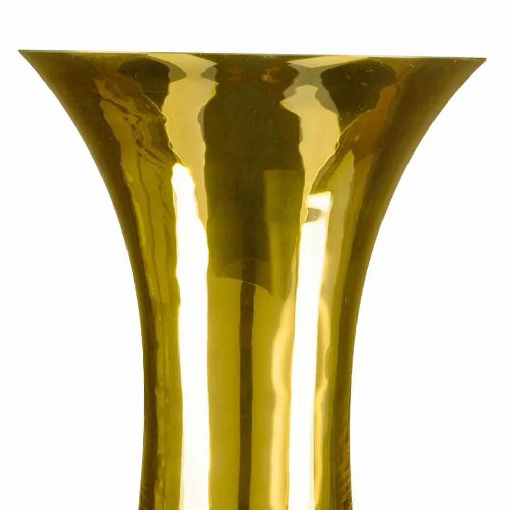 Viadurini Living Deko Vasen-Artisan Vase aus weißem mundgeblasenem Glas oder 24 Karat Gold Made in Italy - Canberra