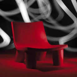 SLIDE Sessel Kunststoff|Moderne Sessel-Außen- / Innenfarbsessel Low Lita in Italien hergestellt