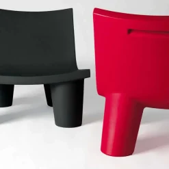 SLIDE Sessel Kunststoff|Moderne Sessel-Außen- / Innenfarbsessel Low Lita in Italien hergestellt