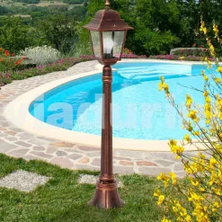 Viadurini Lighting Gartenlampion-Außen niedriger Laternenpfahl aus Aluminium, hergestellt in Italien, Aquilina