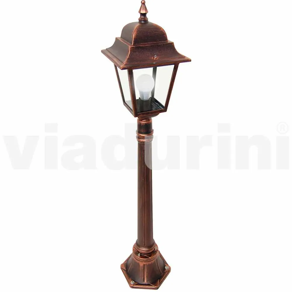 Viadurini Lighting Gartenlampion-Außen niedriger Laternenpfahl aus Aluminium, hergestellt in Italien, Aquilina