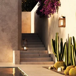 Il Fanale Gartenlaternen-Außen Wandlaternen Windlichter aus Messing oder Eisen mit Kerzenhalter