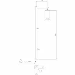 Viadurini in the Garden Gartendusche-Außendusche aus verchromtem Edelstahl mit Mixer Made in Italy - Modeo