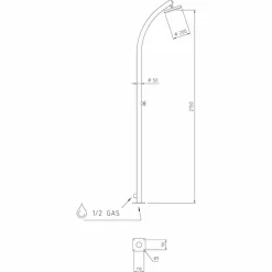Viadurini in the Garden Gartendusche-Außendusche mit Edelstahl-Gewindebohrer Made in Italy - Yuki