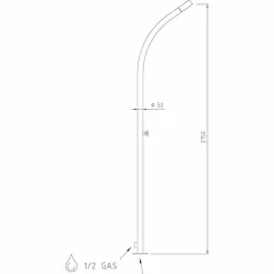 Viadurini in the Garden Gartendusche-Außenduschsäule aus Stahl mit eingebautem Duschkopf Made in Italy - Yuki