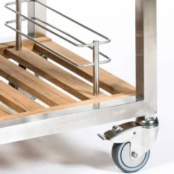 Viadurini in the Garden Outdoor Küchen-Außenküche auf Rädern aus Stahl und Holz mit Teppanyaki - Buoncalliope