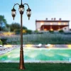 Viadurini Lighting Gartenlampion-Außenlampe 3 Lichter im Vintage-Stil aus Aluminium, hergestellt in Italien – Leona