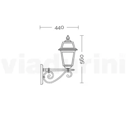 Viadurini Lighting Garten-Wandlampen-Außenlampe aus anthrazitfarbenem Aluminium und Glas Made in Italy - Elric