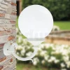 Viadurini Lighting Garten-Wandlampen-Außenlampe aus weißem Aluminium mit opaler Acrylkugel - Trovabianco