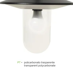 Viadurini Lighting Gartenlampion-Außenlampe im Vintage-Stil aus anthrazitfarbenem Aluminium, hergestellt in Italien – Belen