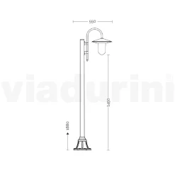 Viadurini Lighting Gartenlampion-Außenlampe im Vintage-Stil aus anthrazitfarbenem Aluminium, hergestellt in Italien – Belen