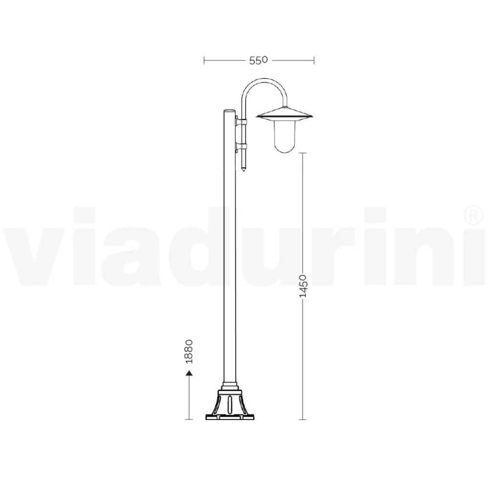 Viadurini Lighting Gartenlampion-Außenlampe im Vintage-Stil aus anthrazitfarbenem Aluminium, hergestellt in Italien – Belen