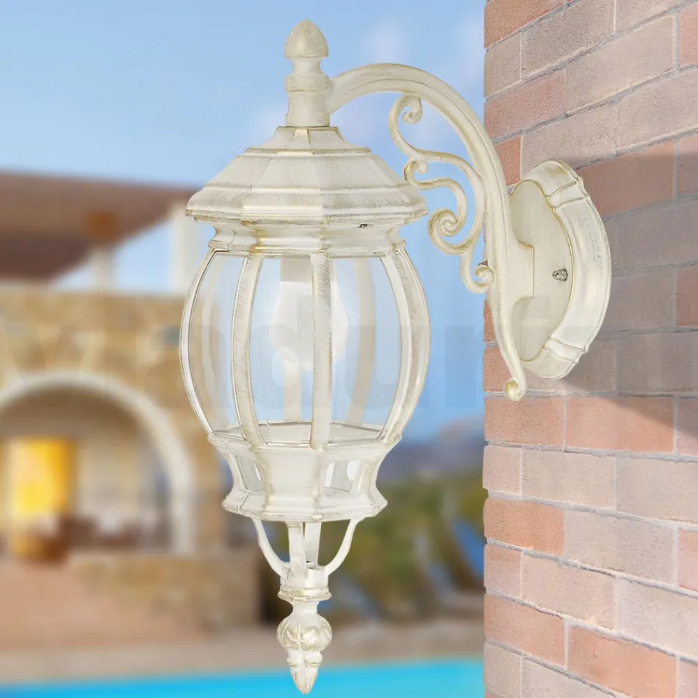 Viadurini Lighting Garten-Wandlampen-Außenlampe im Vintage-Stil aus weißem Aluminium, hergestellt in Italien – Dodo