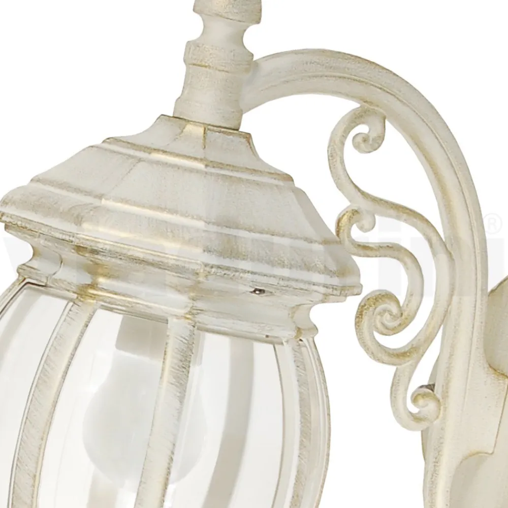 Viadurini Lighting Garten-Wandlampen-Außenlampe im Vintage-Stil aus weißem Aluminium, hergestellt in Italien – Dodo