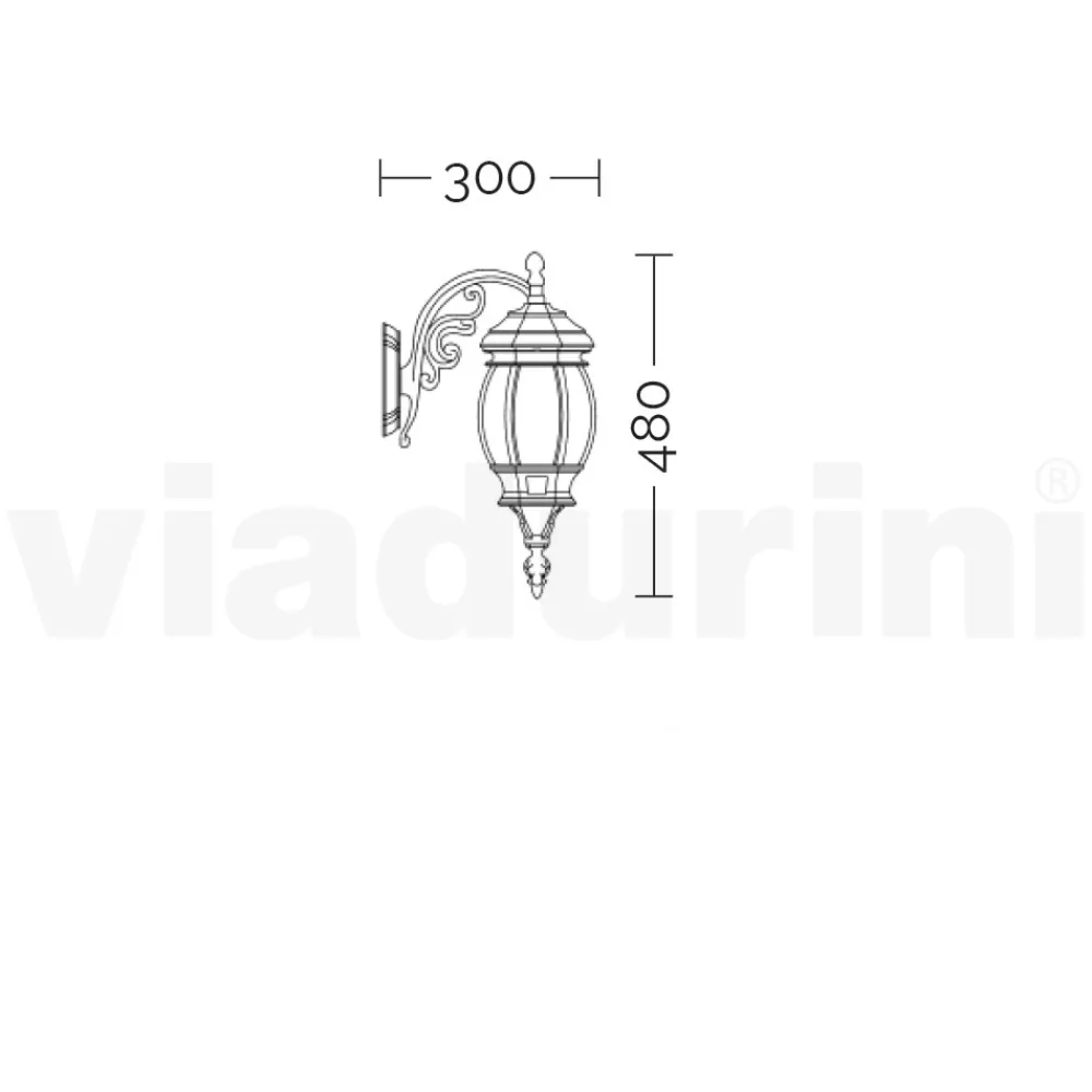 Viadurini Lighting Garten-Wandlampen-Außenlampe im Vintage-Stil aus weißem Aluminium, hergestellt in Italien – Dodo