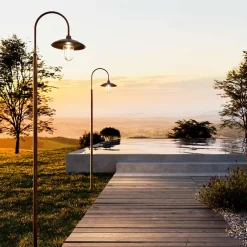 Viadurini Lighting Gartenlampion-Außenlampe mit Messingrahmen, hergestellt in Italien – Schnecke