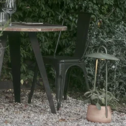 Viadurini Lighting Design Beleuchtung-Außenlampe mit Pflanzgefäß aus Ton, Aluminium und Messing - Cappello