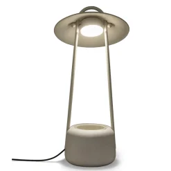 Viadurini Lighting Design Beleuchtung-Außenlampe mit Pflanzgefäß aus Ton, Aluminium und Messing - Cappello