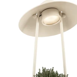 Viadurini Lighting Design Beleuchtung-Außenlampe mit Pflanzgefäß aus Ton, Aluminium und Messing - Cappello