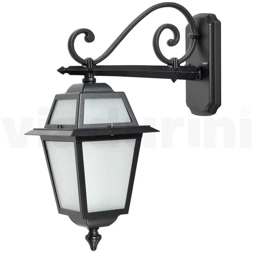 Viadurini Lighting Garten-Wandlampen-Außenlaterne aus anthrazitfarbenem Aluminium und Glas Made in Italy - Elric