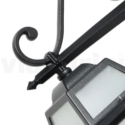 Viadurini Lighting Garten-Wandlampen-Außenlaterne aus anthrazitfarbenem Aluminium und Glas Made in Italy - Elric