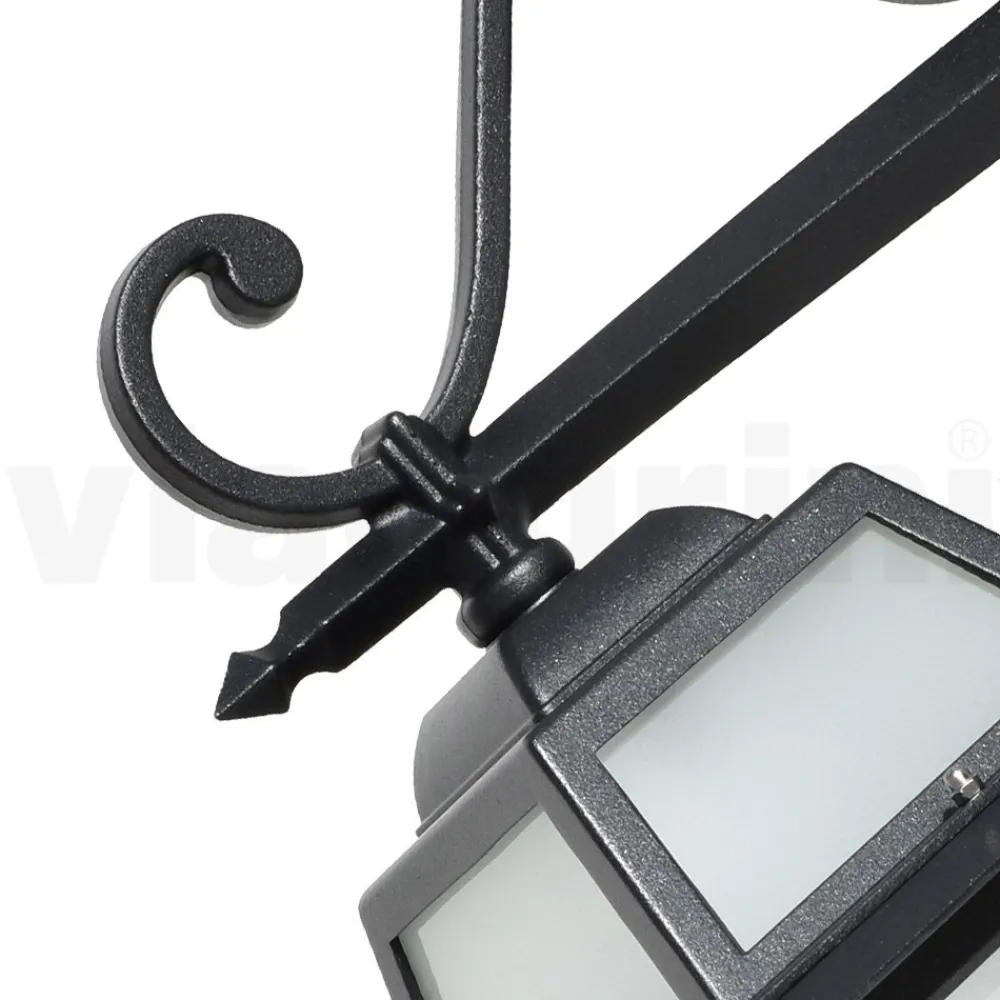 Viadurini Lighting Garten-Wandlampen-Außenlaterne aus anthrazitfarbenem Aluminium und Glas Made in Italy - Elric