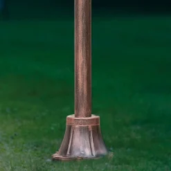 Ferroluce Gartenlampion-Außenlaterne aus klassischem, handbemaltem, verziertem Aluminium – Genua