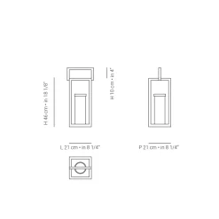 Viadurini Lighting Gartenlaternen-Außenlaterne mit schwarzer Aluminiumstruktur Made in Italy - Eve