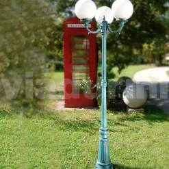 Viadurini Lighting Gartenlampion-Außenlaternenpfahl 212 cm aus schwarzem Acryl und Aluminium Made in Italy - Trovanero