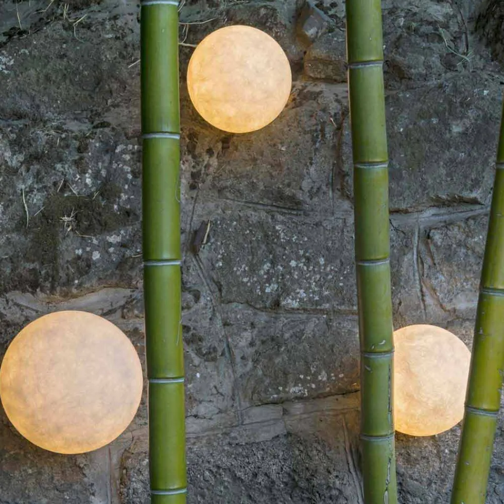 In-es.artdesign Design Beleuchtung-Außenleuchte für Wandmontage A. Moon Out in Nebulite