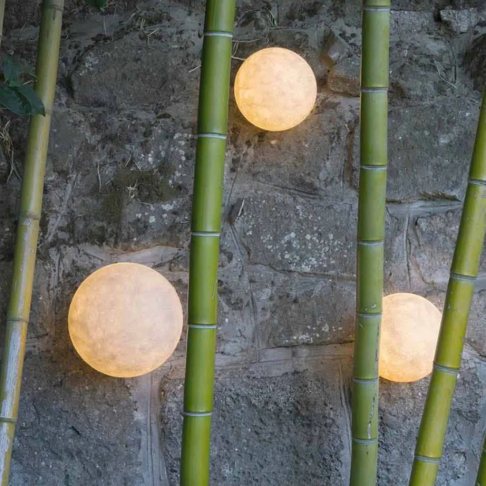 In-es.artdesign Design Beleuchtung-Außenleuchte für Wandmontage A. Moon Out in Nebulite